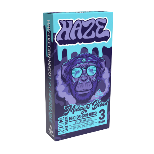 Haze Midnight Blend - Vape Desechable Resina Viva - 3gr Indica